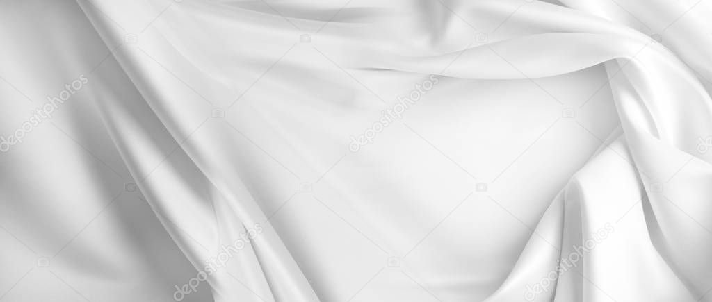 White silk fabric