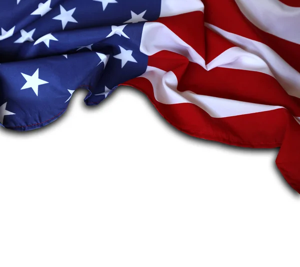 USA vlag op wit — Stockfoto