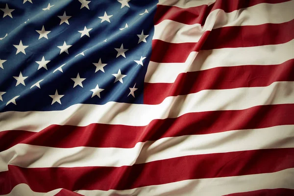 Rippled USA flag — Stock Photo, Image