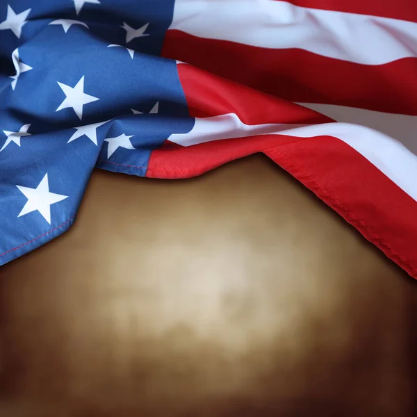 Amerikaanse vlag op brown — Stockfoto