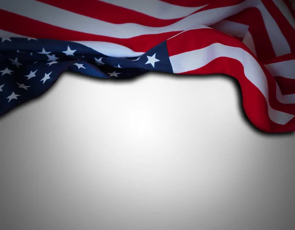 USA vlag op grijs — Stockfoto