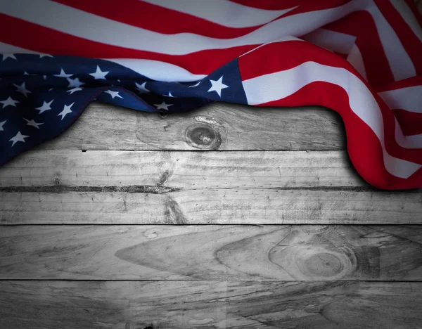 American flag on boards — Stock Photo, Image