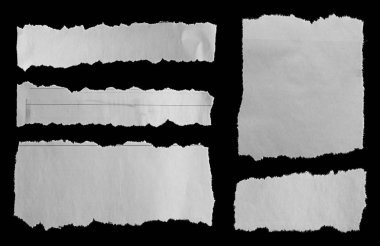 Siyah yırtık kağıtları