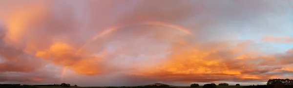 Rainbow in sky