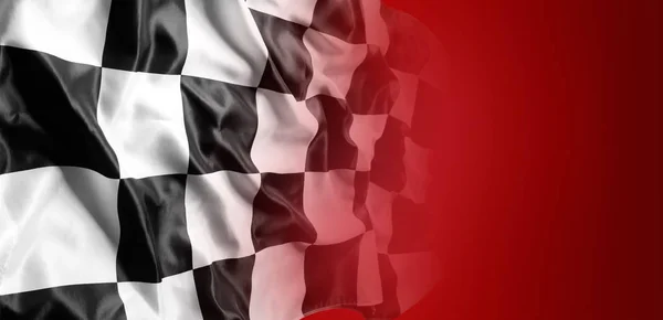 Шахматный флаг на красном — стоковое фото