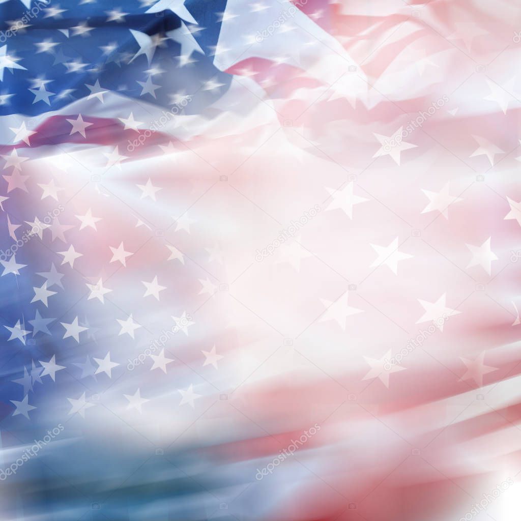 Blurred USA flag