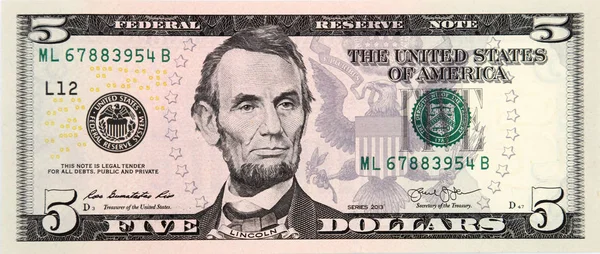 Abraham Lincoln banknote — Stock Photo, Image