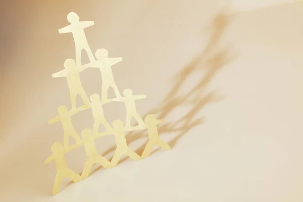 Human team pyramid — Stock Photo, Image