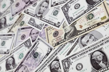 çeşitli Amerikan banknotlar