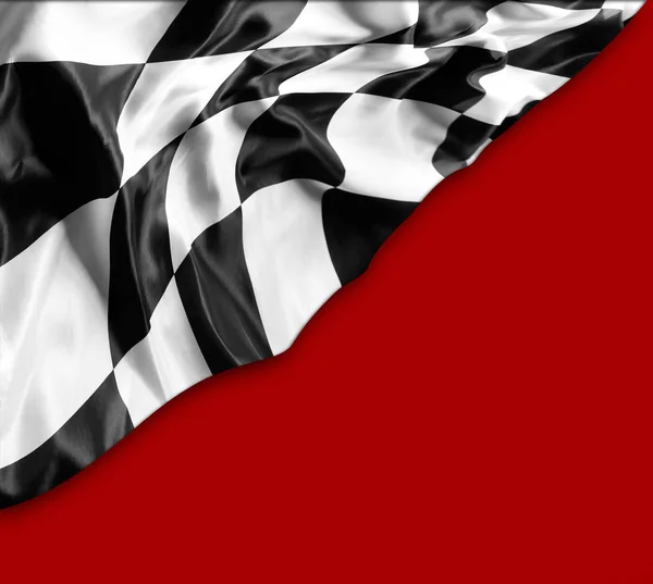 Piros kockás zászló — Stock Fotó