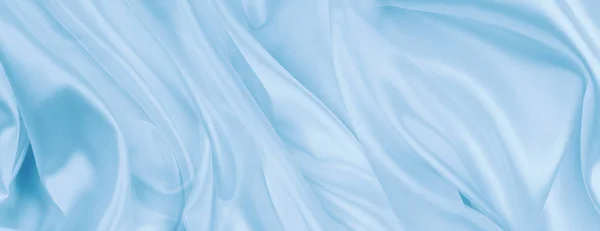 Textura modrého hedvábného textilu — Stock fotografie