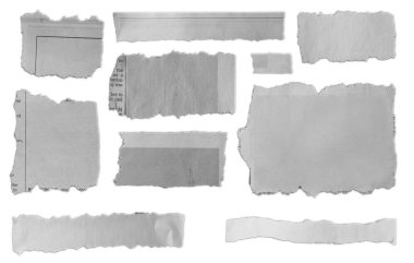 yırtık kağıt parçaları