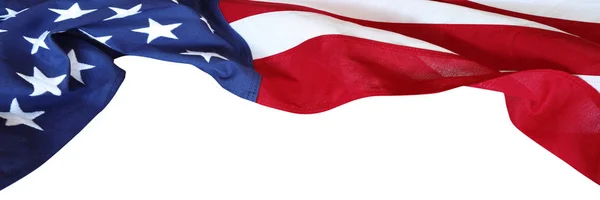 USA vlag op wit — Stockfoto