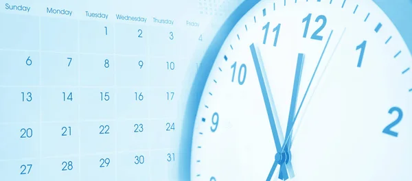 Clock and calendar — Stock Photo, Image