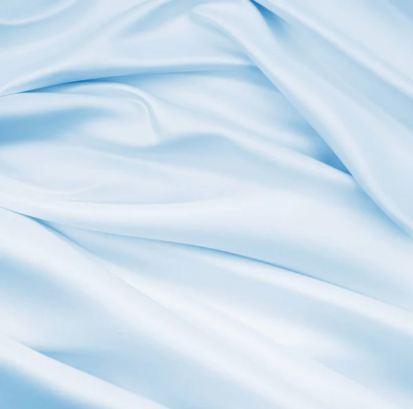 Blue silky fabric texture — Stock Photo, Image