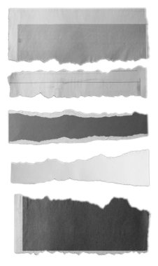 yırtık kağıt parçaları