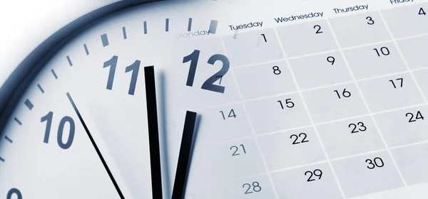 Klocka och kalender — Stockfoto