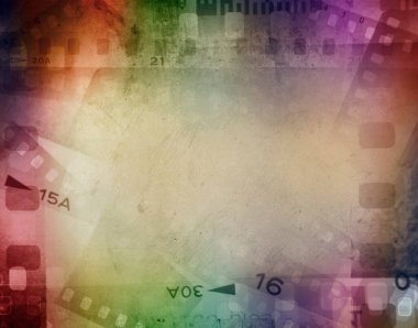 Renkli film negatif çerçeve arka planı
