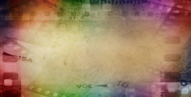 Renkli film negatif çerçeve arka planı