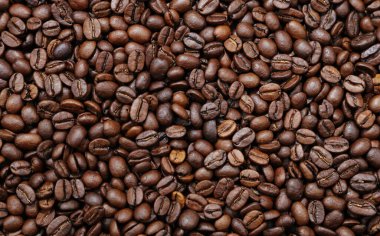 Kavrulmuş kahve çekirdekleri.