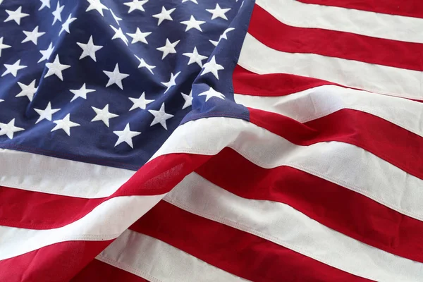 Closeup Rippled American Flag — Stock Photo, Image