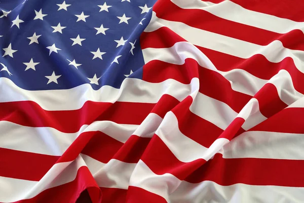 Closeup Rippled American Flag — Stock Photo, Image