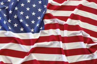Dalgalanan Amerikan bayrağına yakın çekim