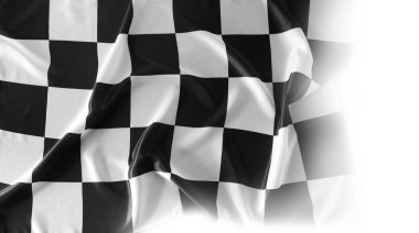 Damalı siyah beyaz yarış bayrağı