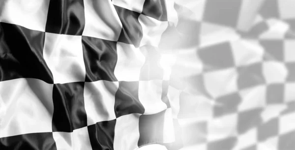 Чёрно Белый Флаг Клетке — стоковое фото