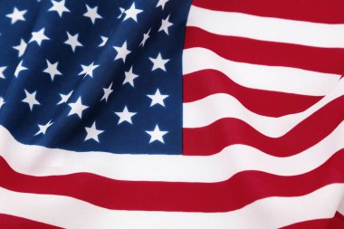 Dalgalanan Amerikan bayrağına yakın çekim
