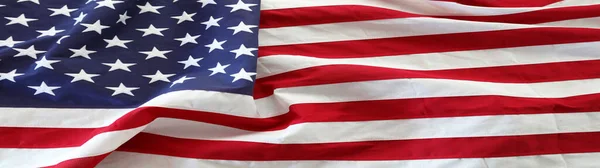 Closeup American Flag Banner — Stock Photo, Image