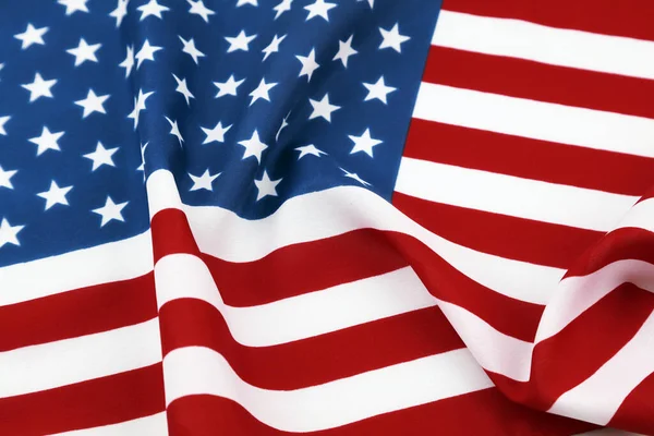 Closeup Rippled American Flag — Stock Photo, Image