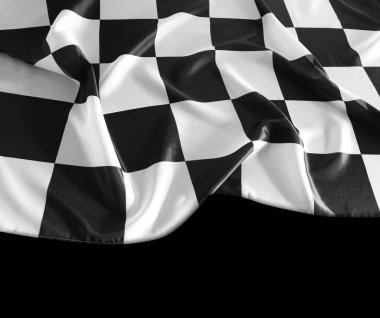 Siyah üzerine kareli yarış bayrağı