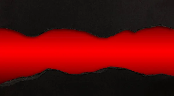 Kırmızı Arkaplanda Yırtılan Delik — Stok fotoğraf