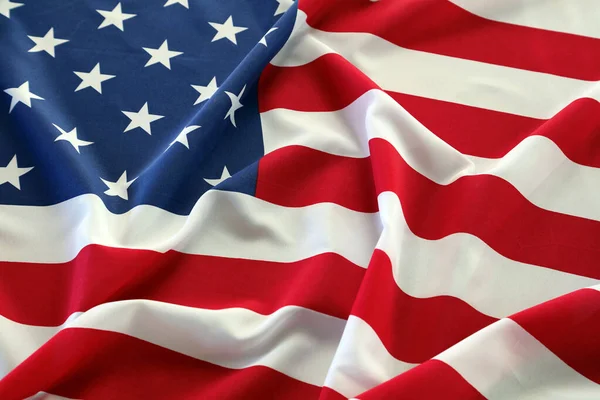 Closeup Rippled American Flag — Stock Photo, Image