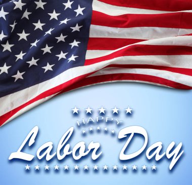 Amerikan bayrağı. İşçi Bayramı kutlu olsun.