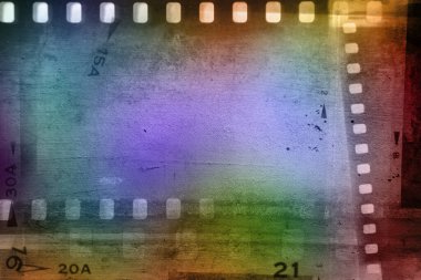 Renkli film negatif çerçeve arka planı