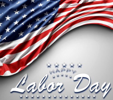 Amerikan bayrağı. İşçi Bayramı kutlu olsun.