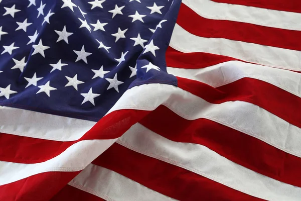 Closeup Rippled American Flag — Stock Photo, Image