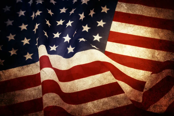 Closeup Grunge American Flag — Stock Photo, Image