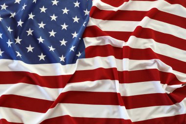 Dalgalanan Amerikan bayrağına yakın çekim