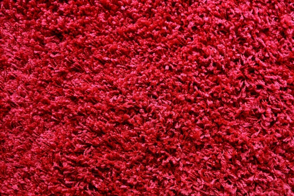 長い繊維の赤いシャグカーペット — ストック写真