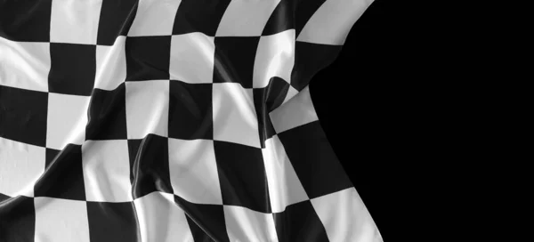 Geruite Race Vlag Zwart — Stockfoto