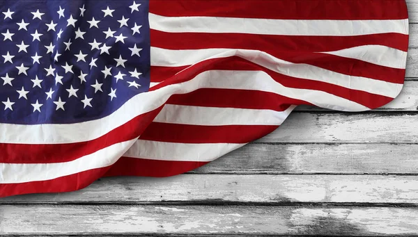 Американский Флаг Деревянные Доски — стоковое фото