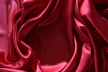 Kırmızı ipek kumaşta dalgalanmalar