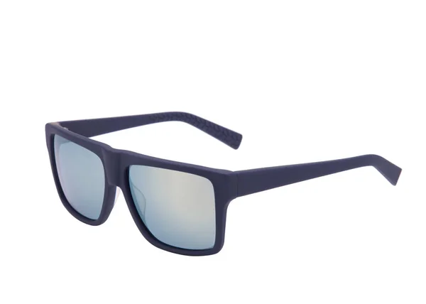 Fashion Sunglasses White Background Blue Rimmed Sunglasses — Stock Photo, Image