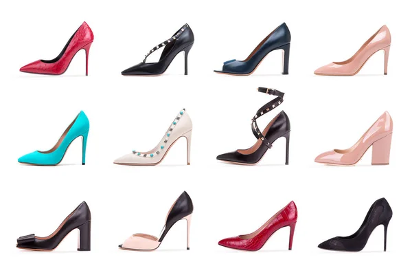 Collection Women High Heeled Shoes — Stock Photo, Image