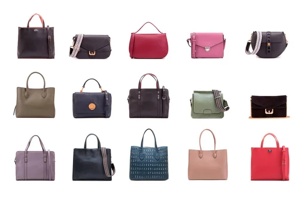 Collectie modieuze dames tassen. Mode tassen. — Stockfoto