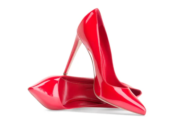 Κόκκινη γυναικεία ψηλοτάκουνα παπούτσια — Φωτογραφία Αρχείου