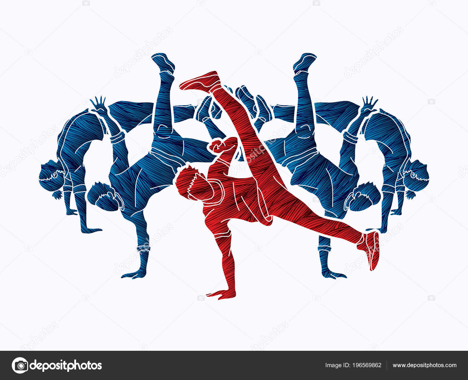 Группа Людей Танцы Уличные Танцы Танцы Вместе Разработаны.